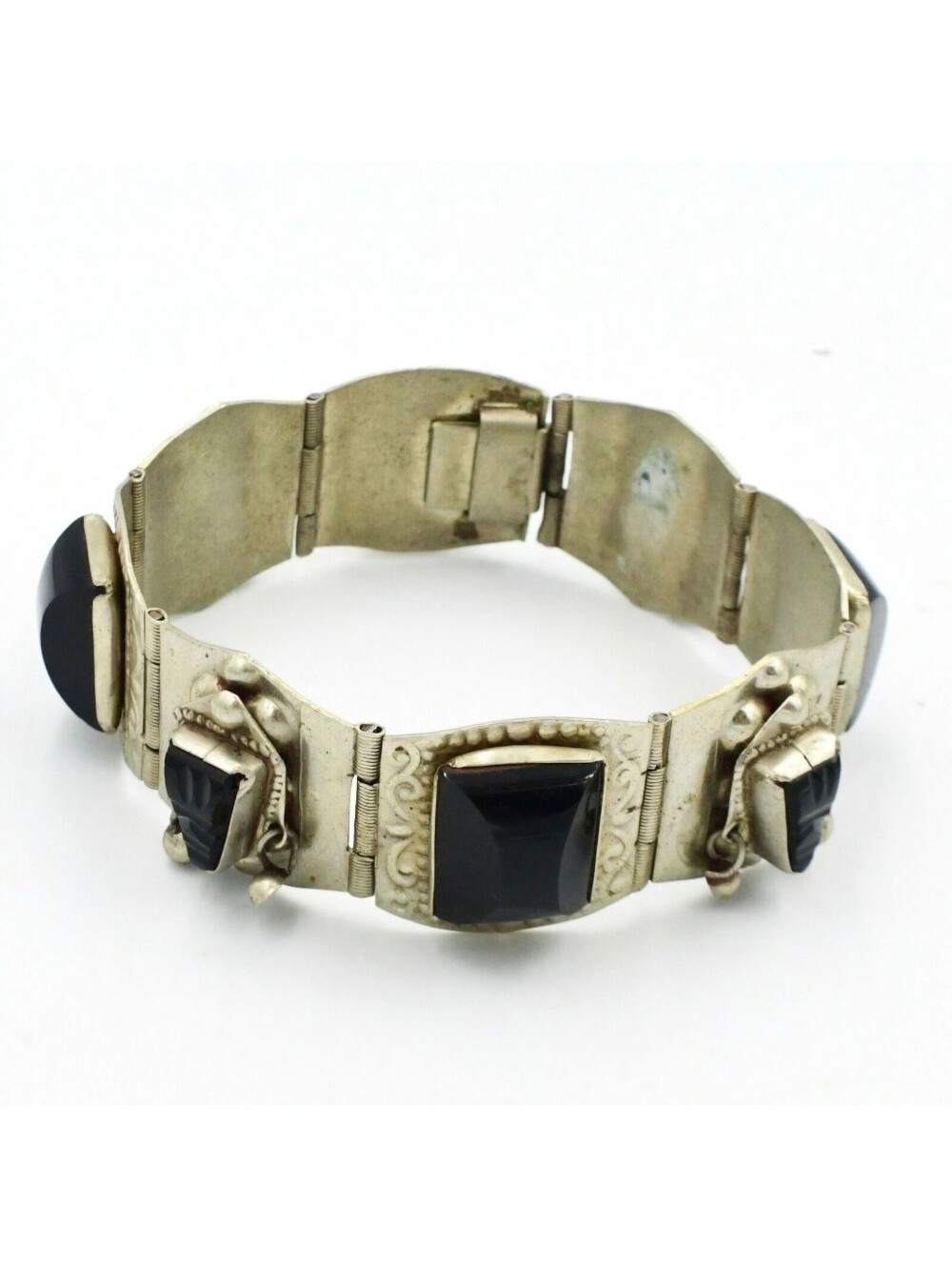 Vintage | Sterling Onyx Bracelet